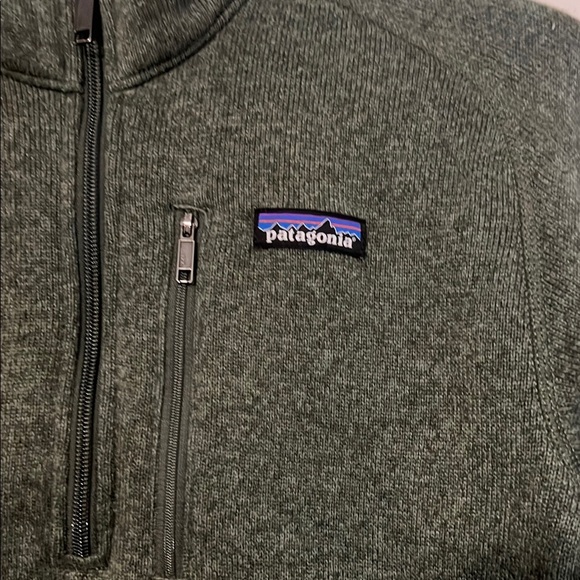 Patagonia Olive Quarter-Zip Fleece unisex. Size small excellent condition - Picture 2 of 5